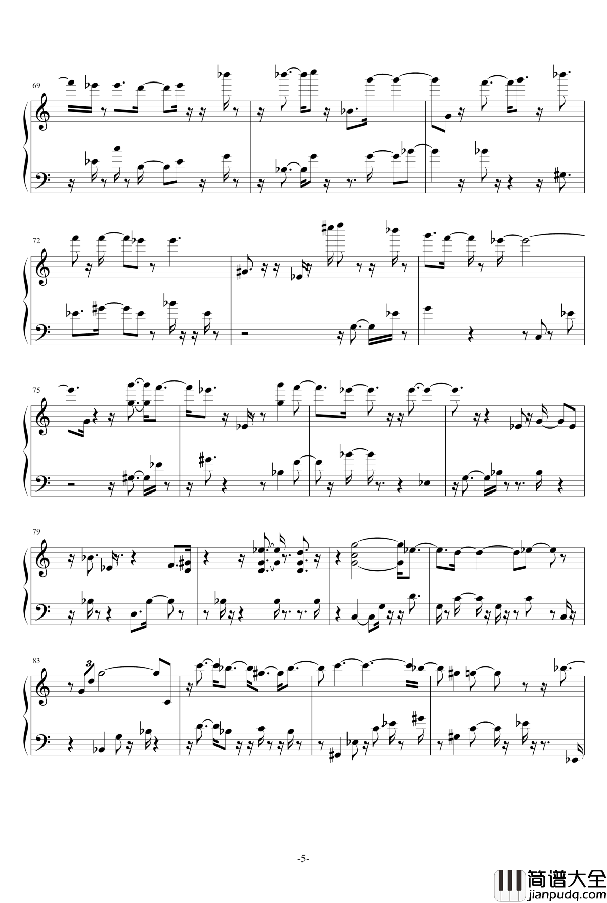 微雨钢琴谱_四月_飞腾哈哈