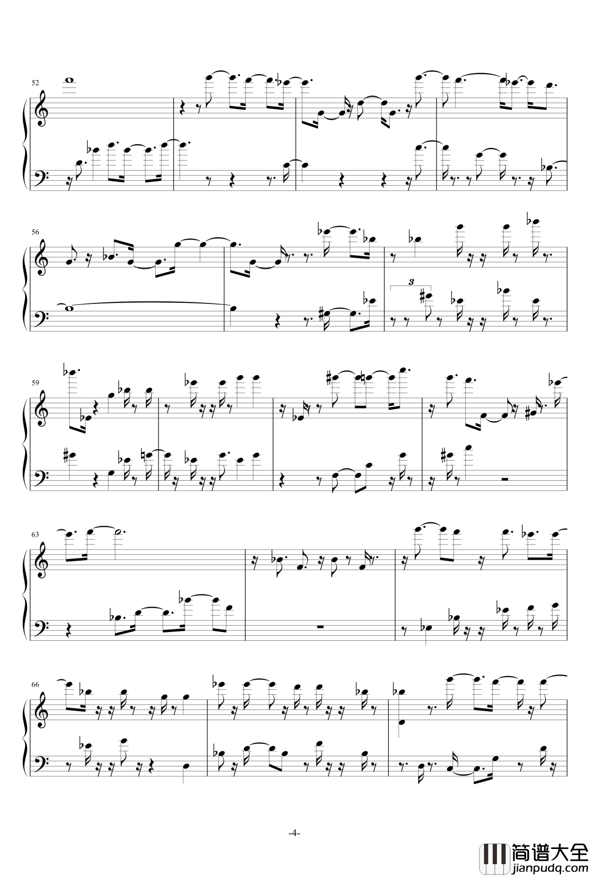 微雨钢琴谱_四月_飞腾哈哈