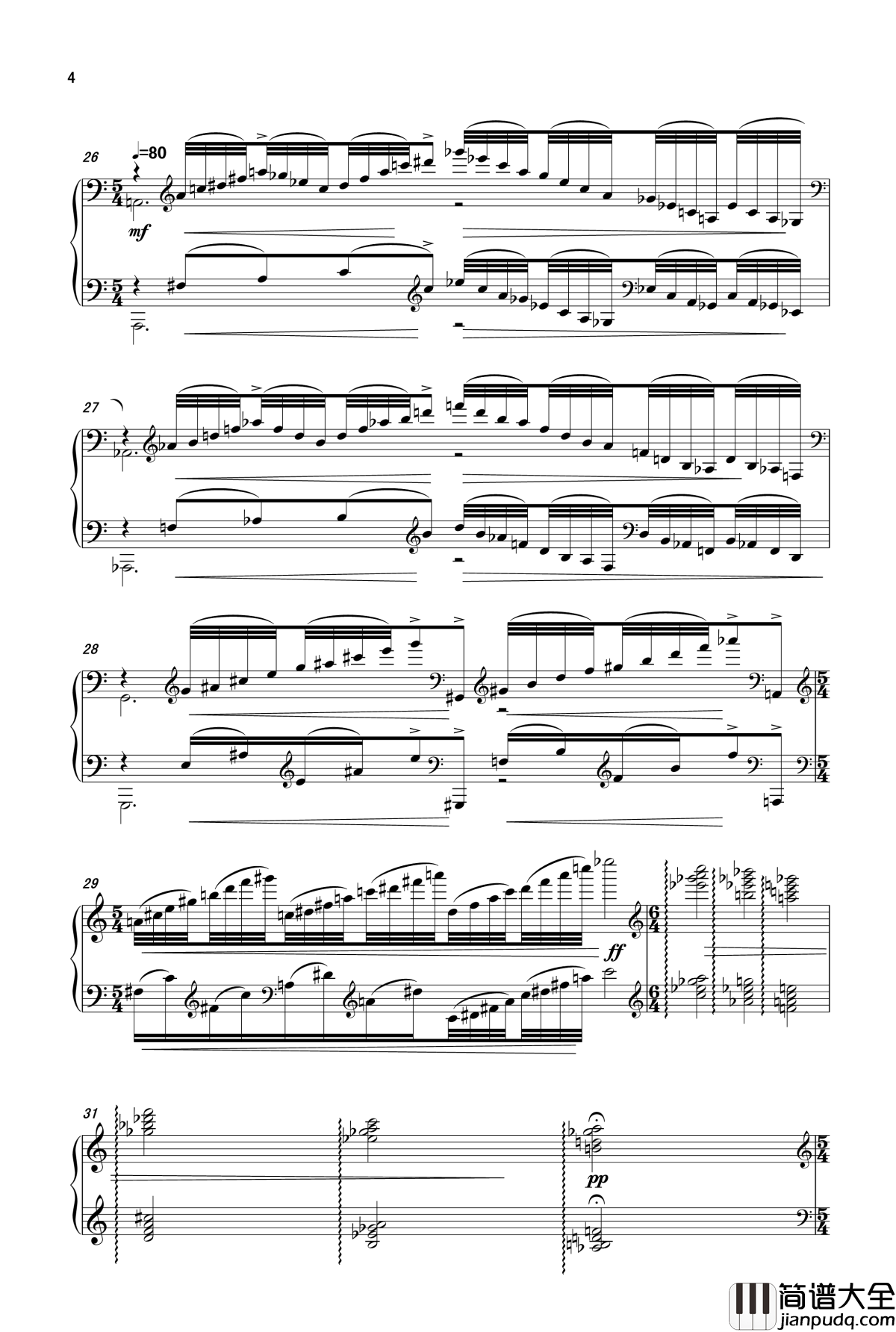 森林之夜钢琴谱_曲乐曲乐乐