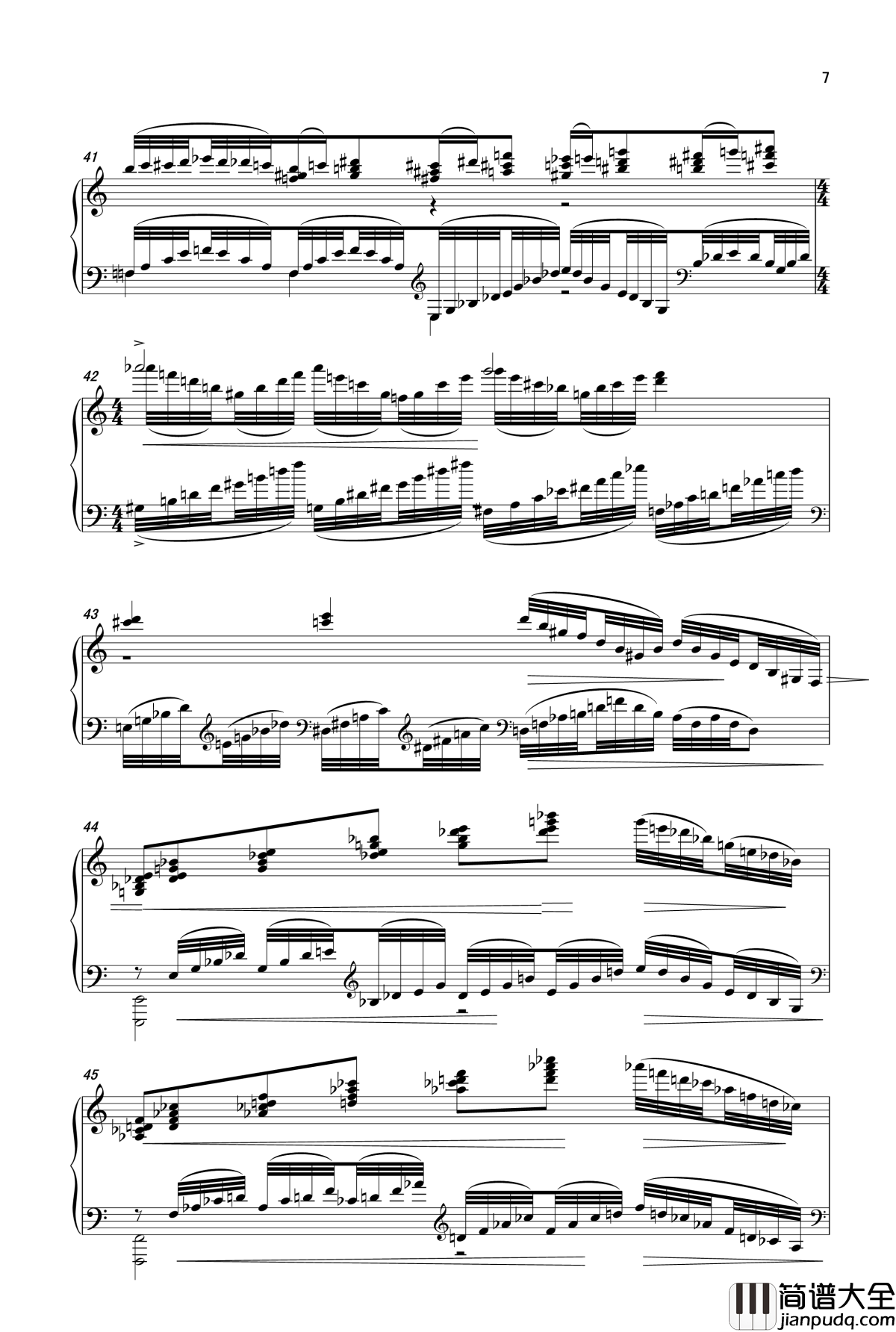 森林之夜钢琴谱_曲乐曲乐乐