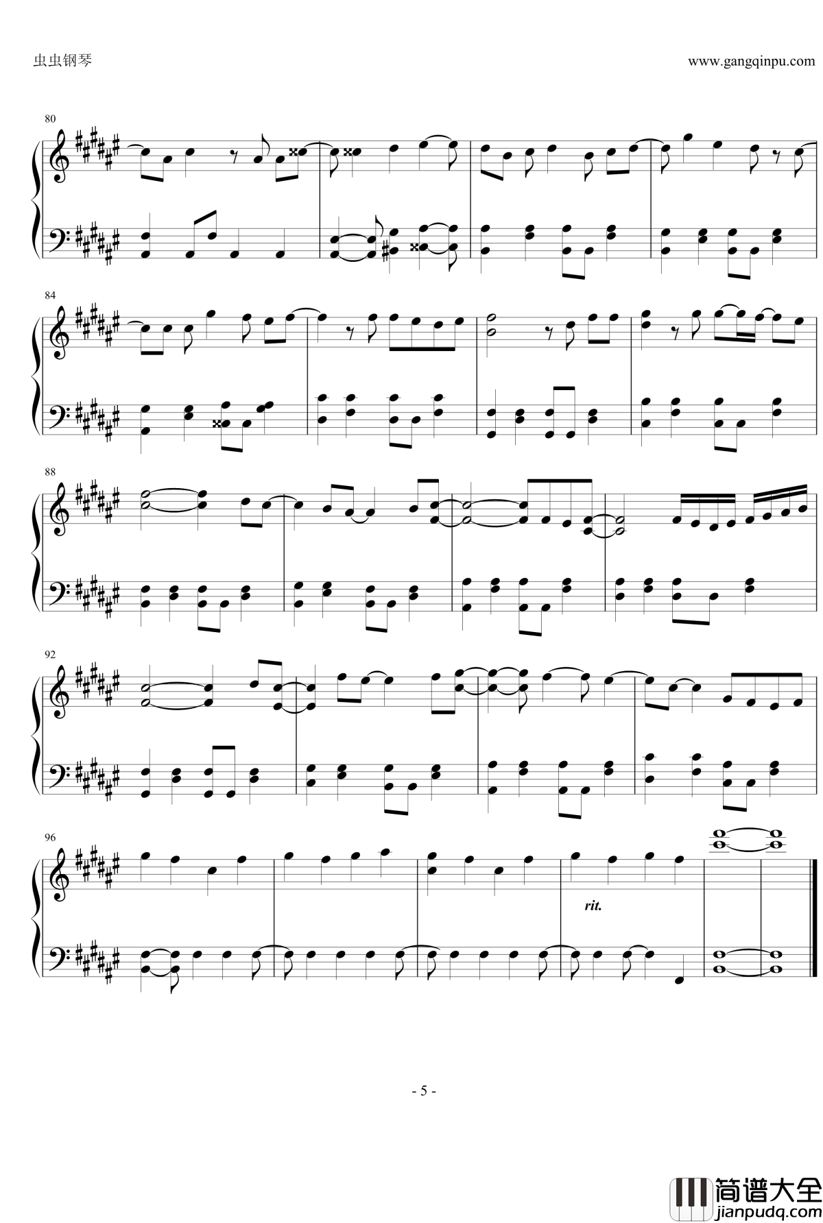 Road_to_Glory钢琴谱_嵐_Arashi