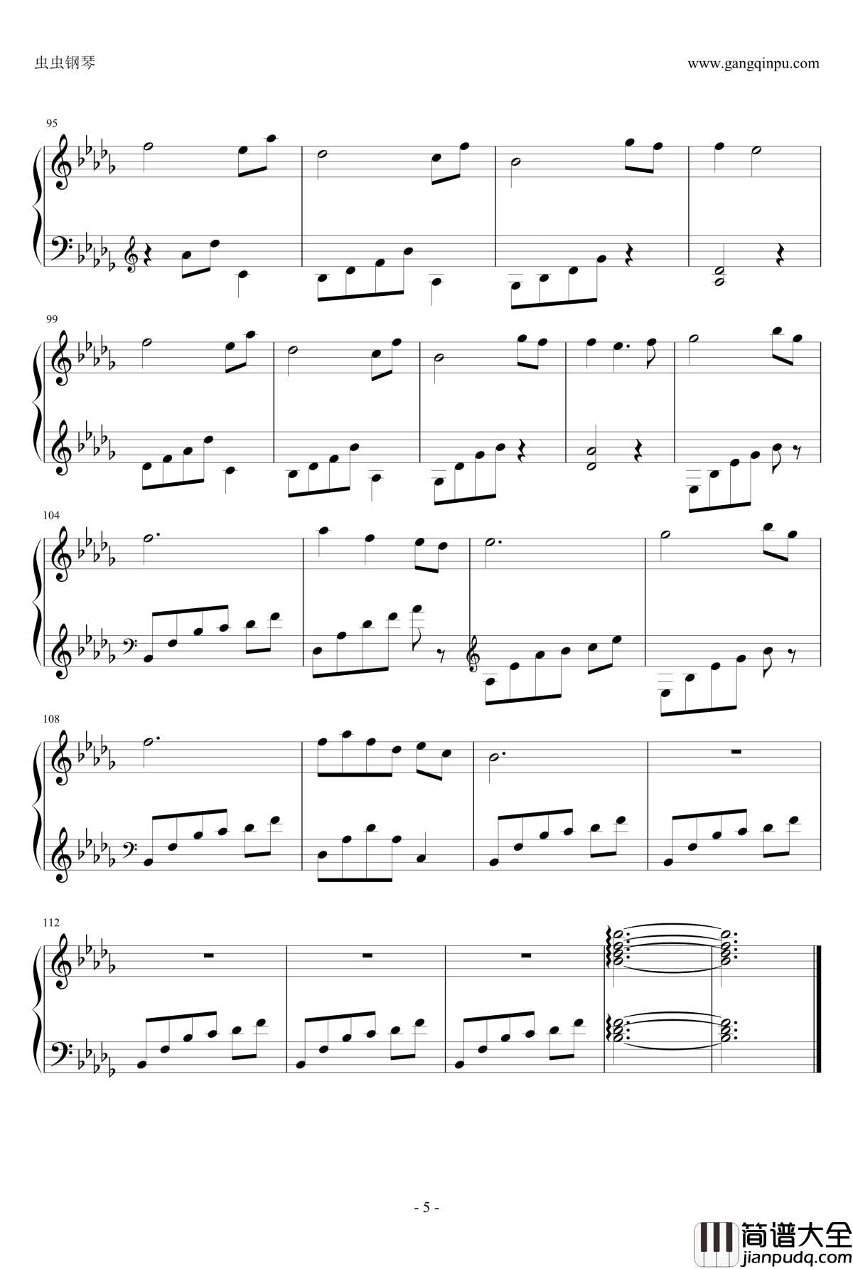 春野钢琴谱_班得瑞_Bandari