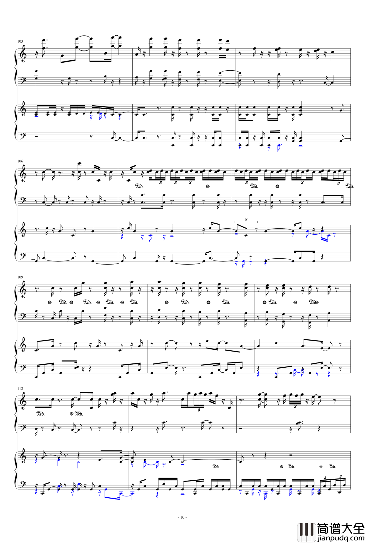 小星星钢琴谱_变态版_第一章_11269395384