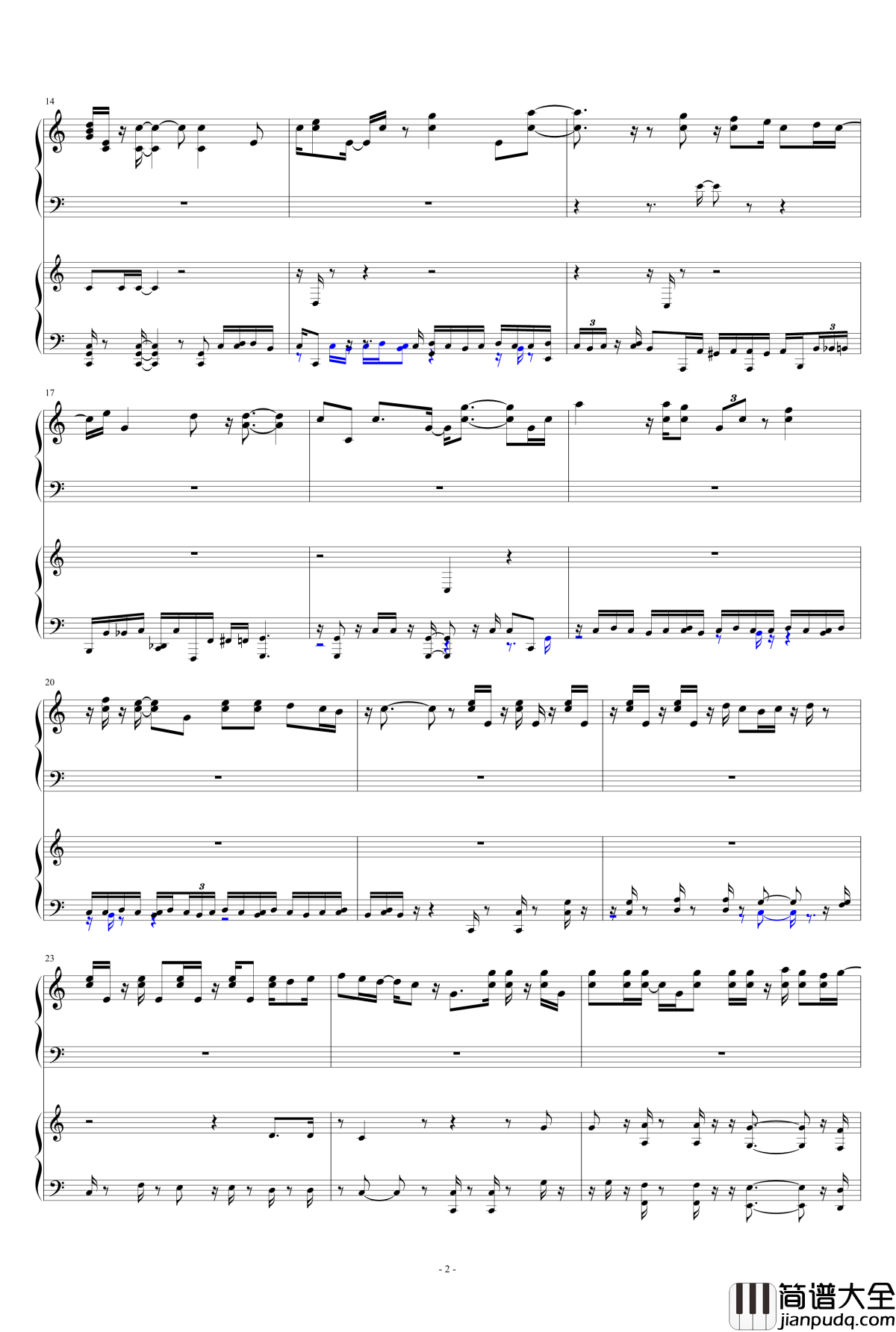 小星星钢琴谱_变态版_第一章_11269395384