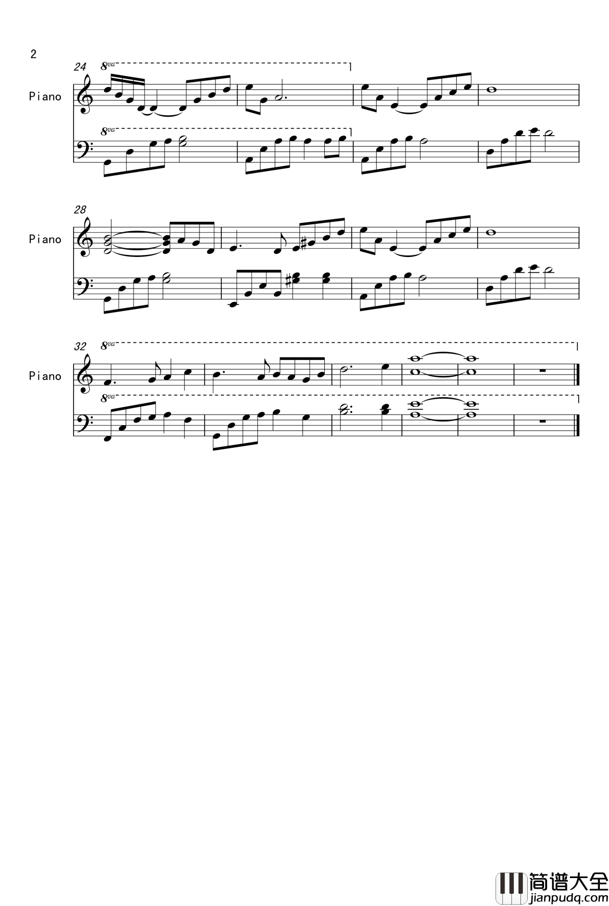 钢琴恋上了咖啡三钢琴谱_贤飘零枫