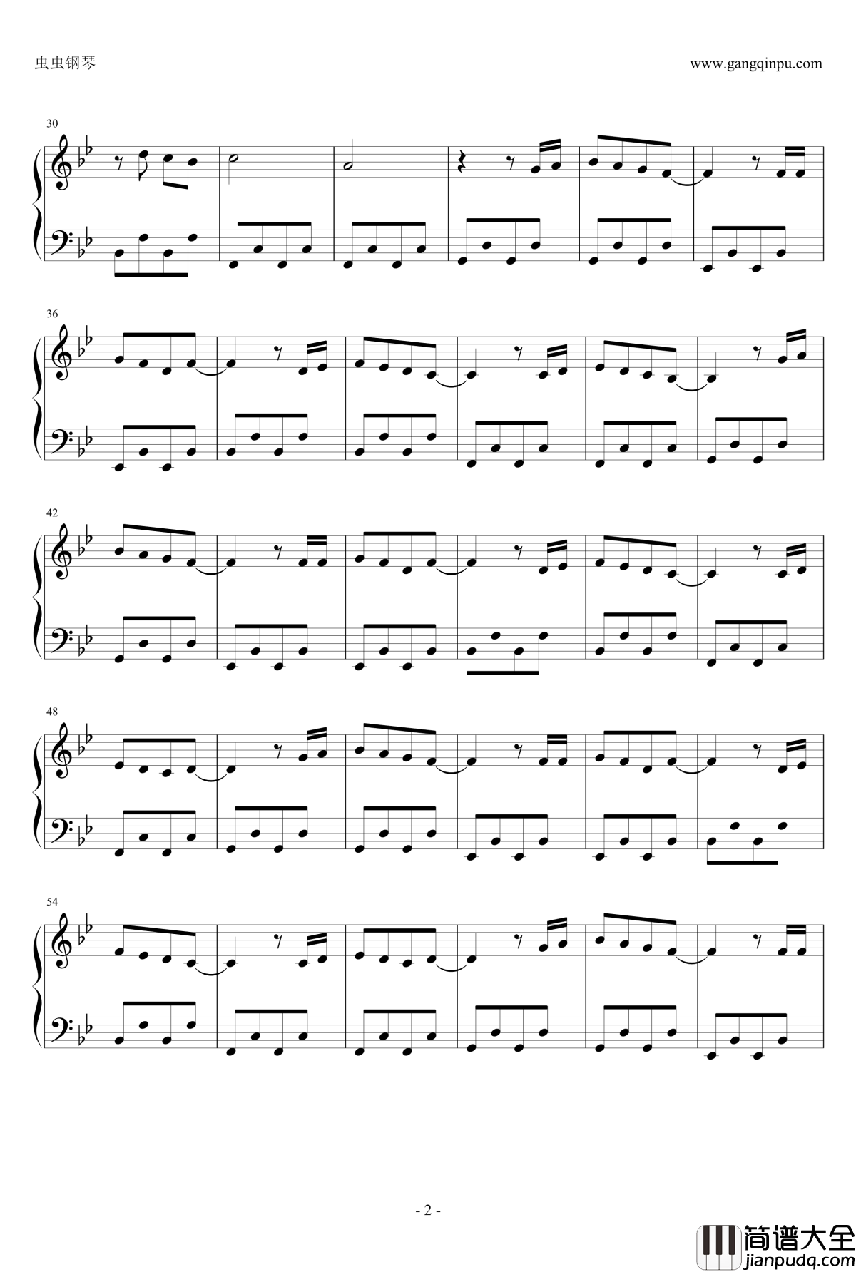 双箭头背景音乐钢琴谱_双箭头