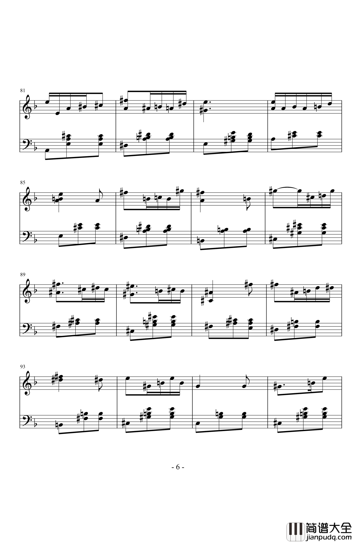 随想曲——动与静钢琴谱_江畔新绿