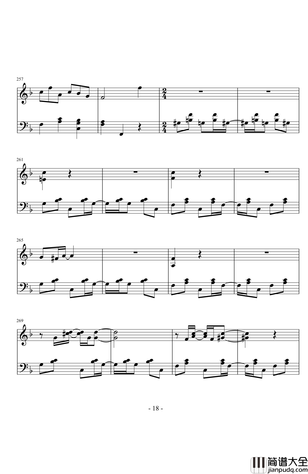 随想曲——动与静钢琴谱_江畔新绿