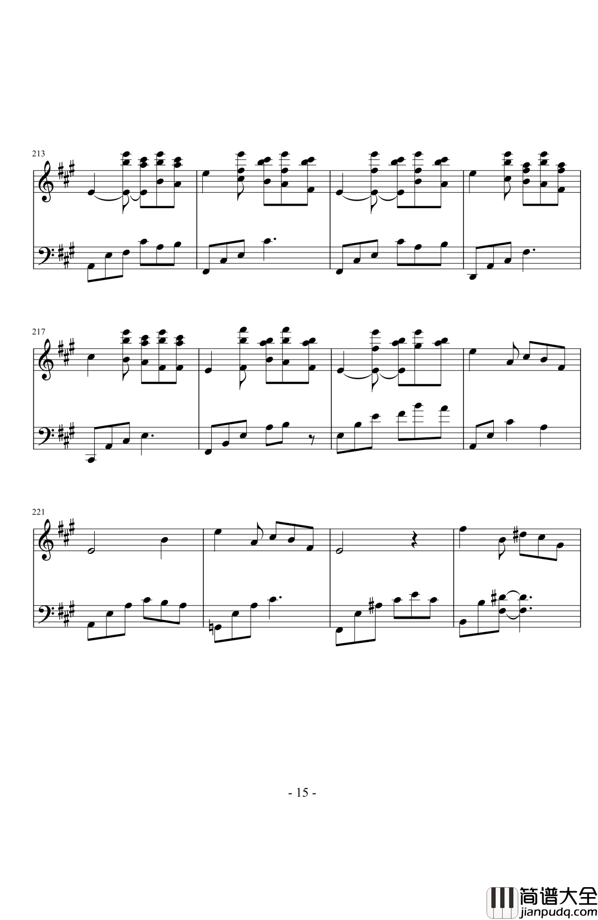 随想曲——动与静钢琴谱_江畔新绿