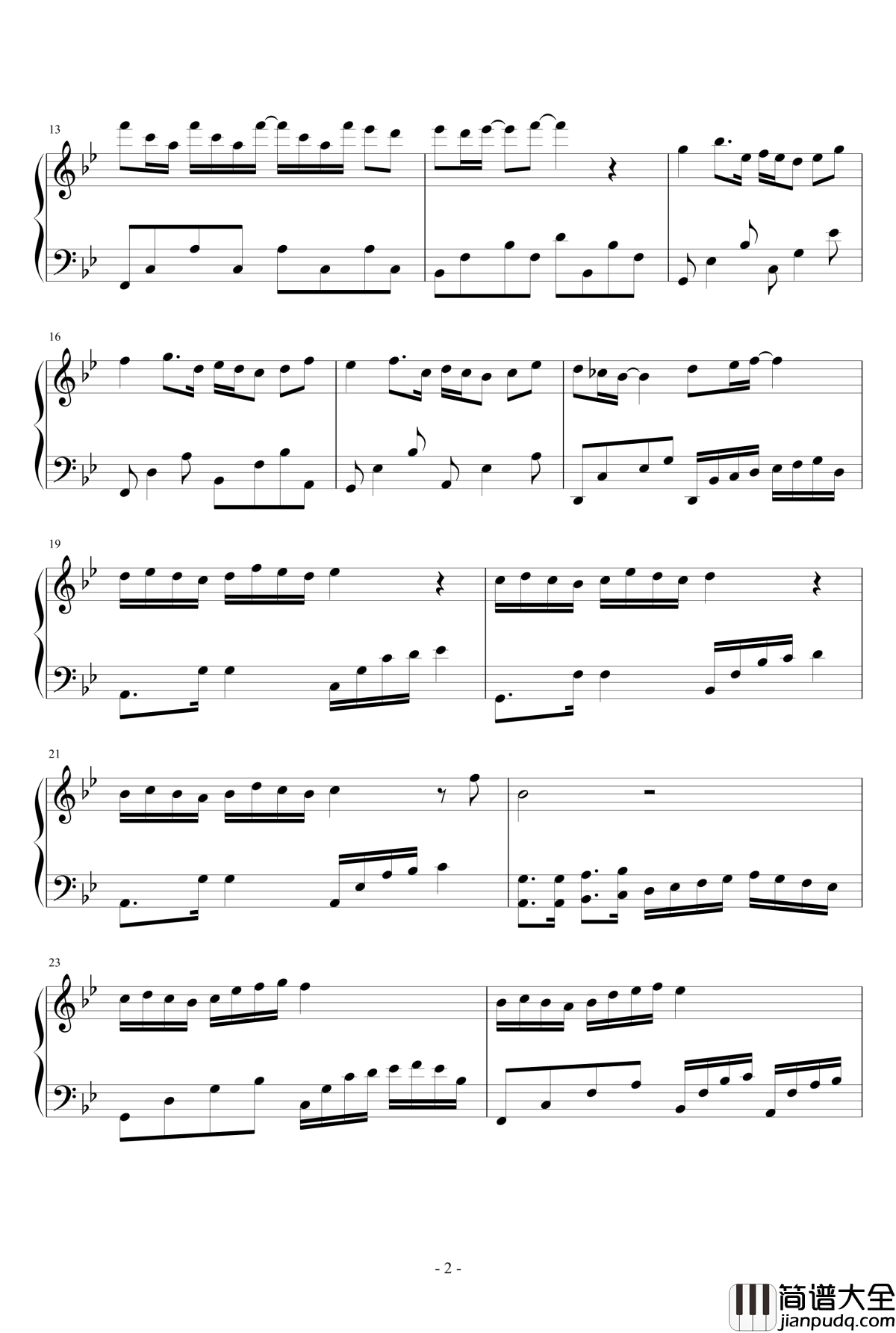 梦忆钢琴谱_默默的歌