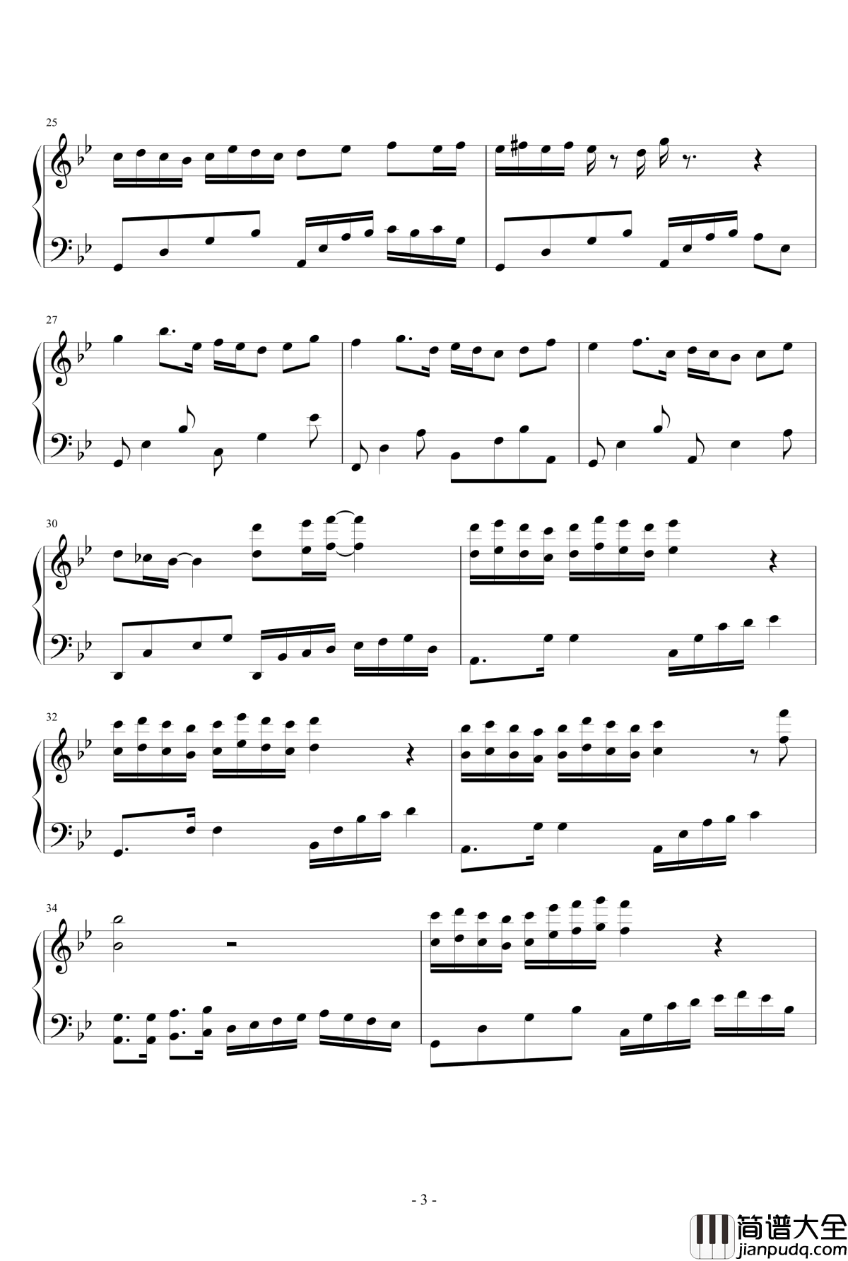 梦忆钢琴谱_默默的歌