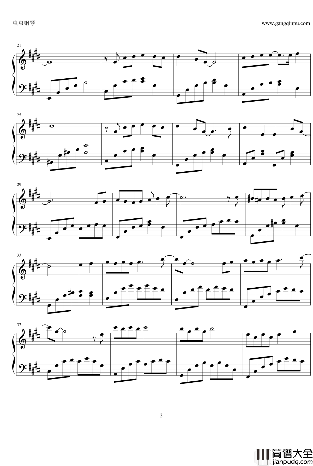 相见恨晚钢琴谱_陈国华