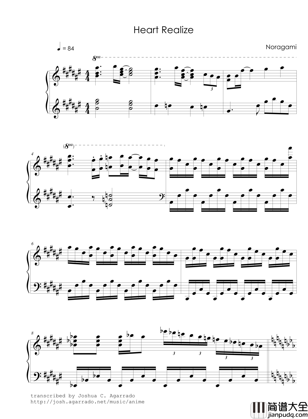 野良神ED钢琴谱_娜娜_野良神