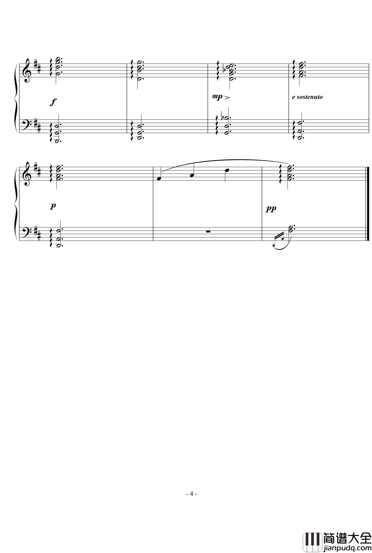 行板钢琴谱_抒情小品之一_nyride