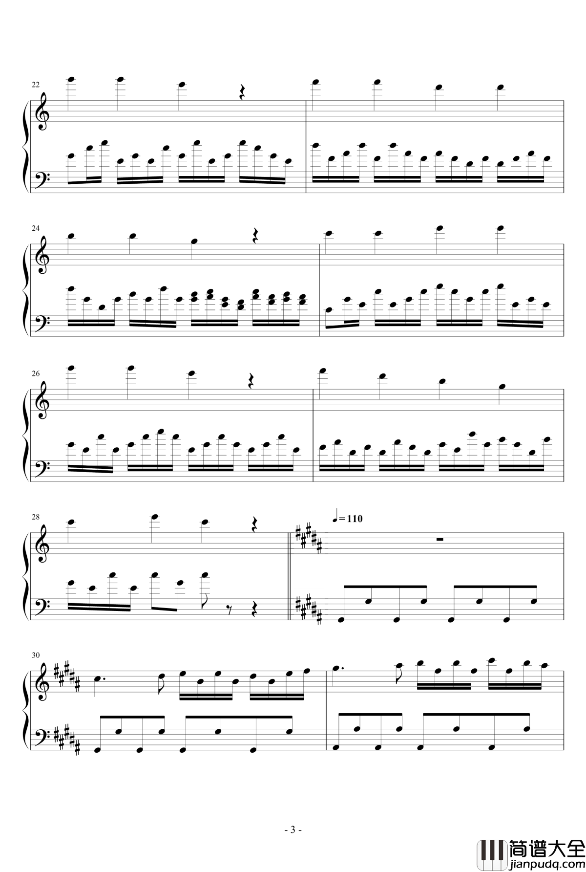 小星星的幻想钢琴谱_默默默mo