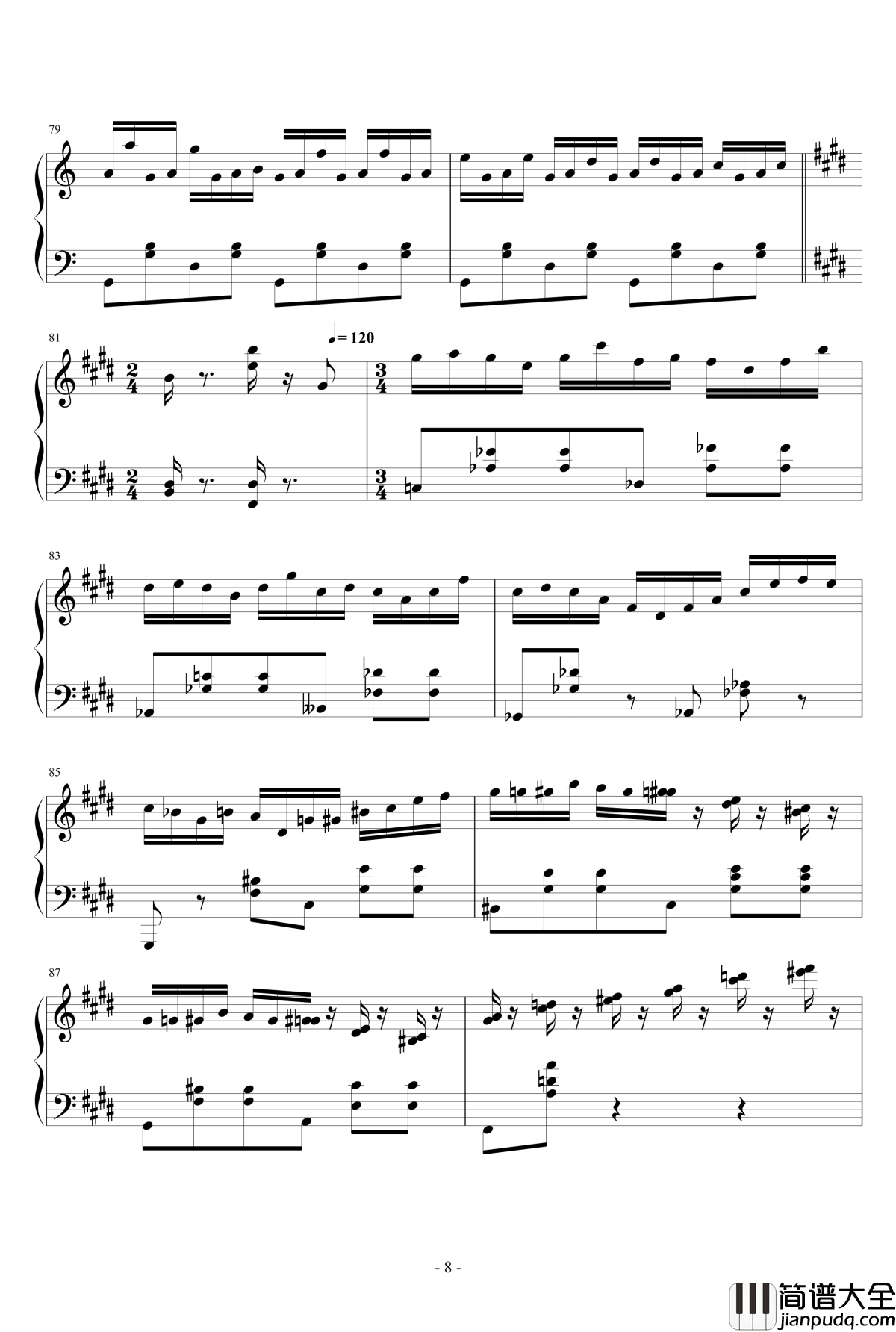 小星星的幻想钢琴谱_默默默mo