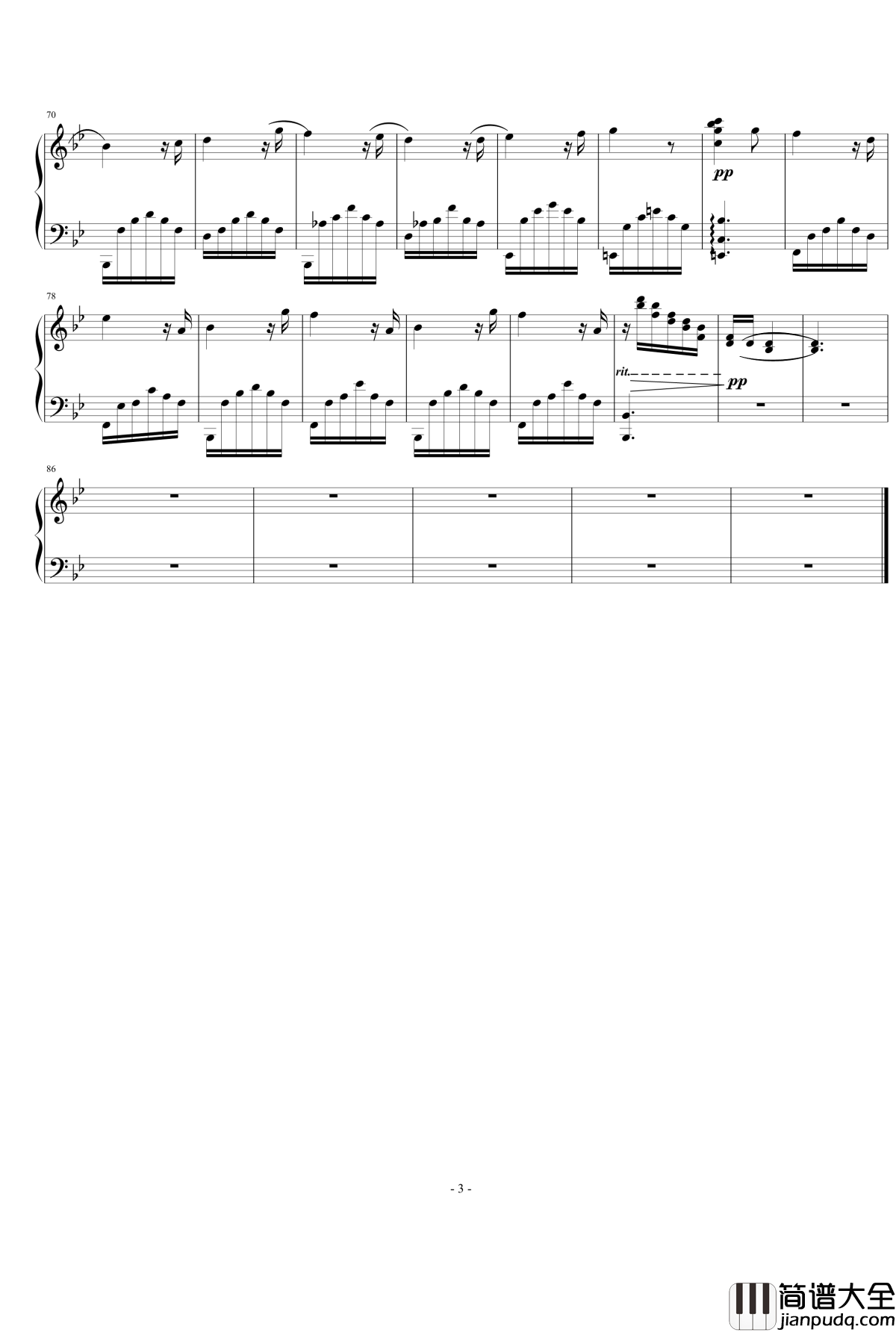 原创降B大调前奏曲钢琴谱_nyride