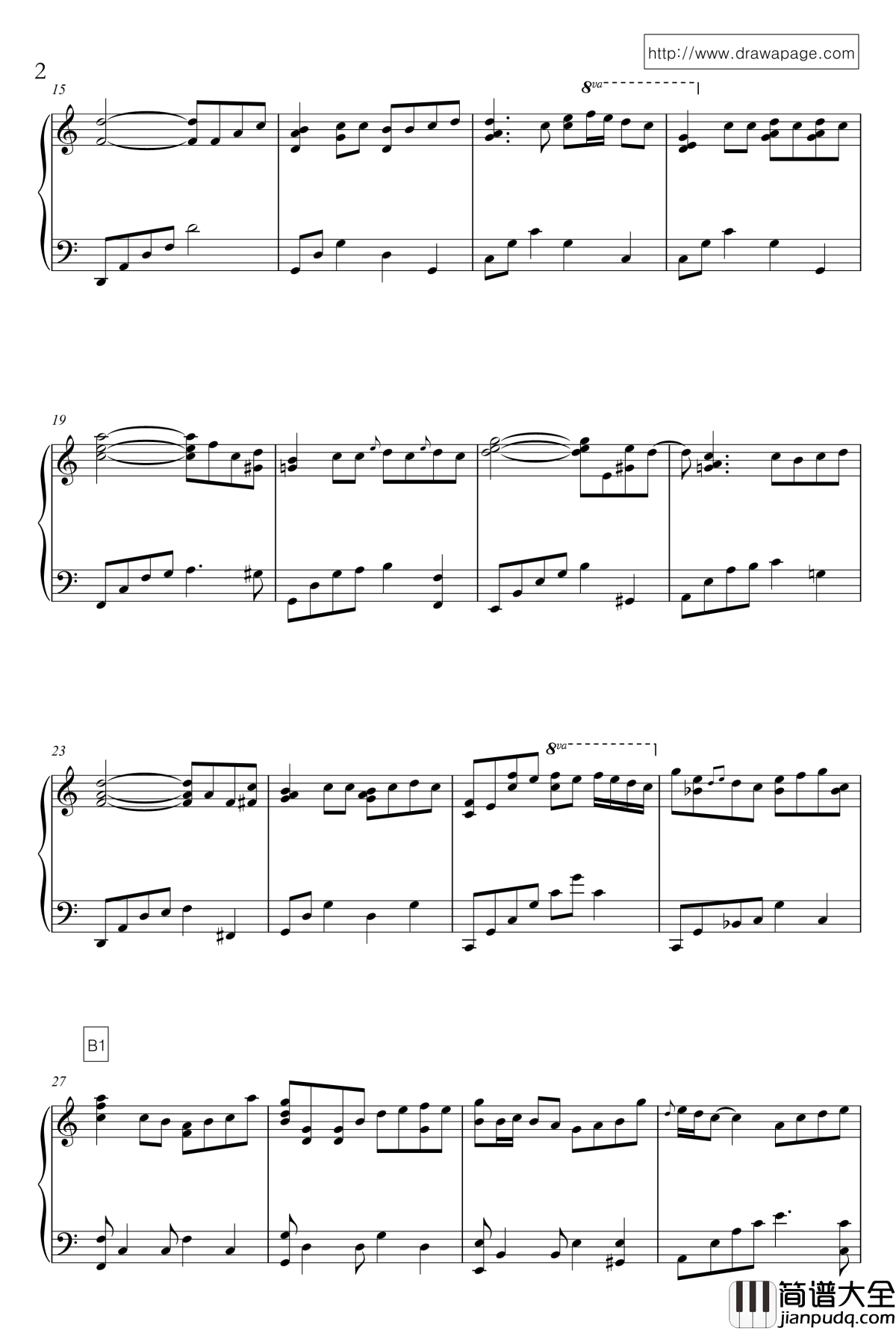 她说钢琴谱_演奏版_林俊杰