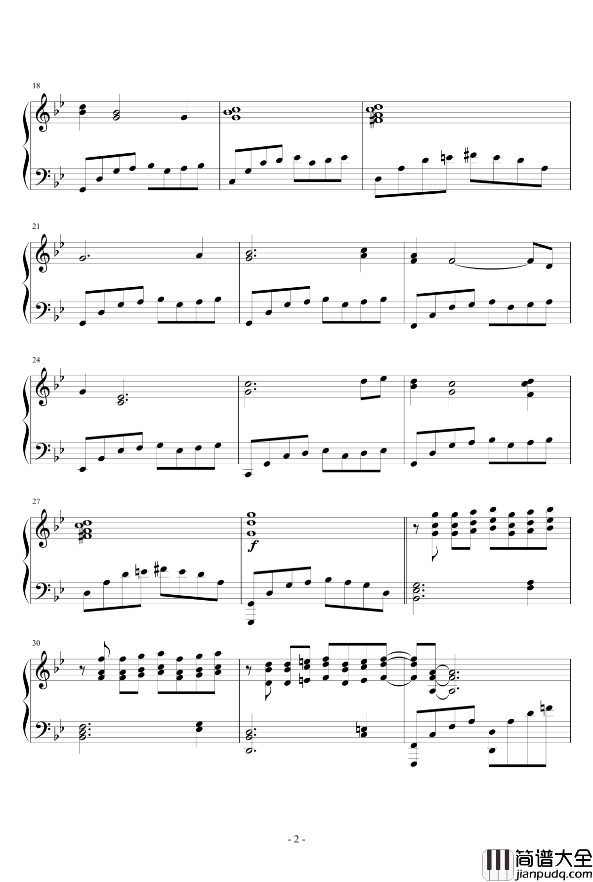 春雨钢琴谱_johnsonf1