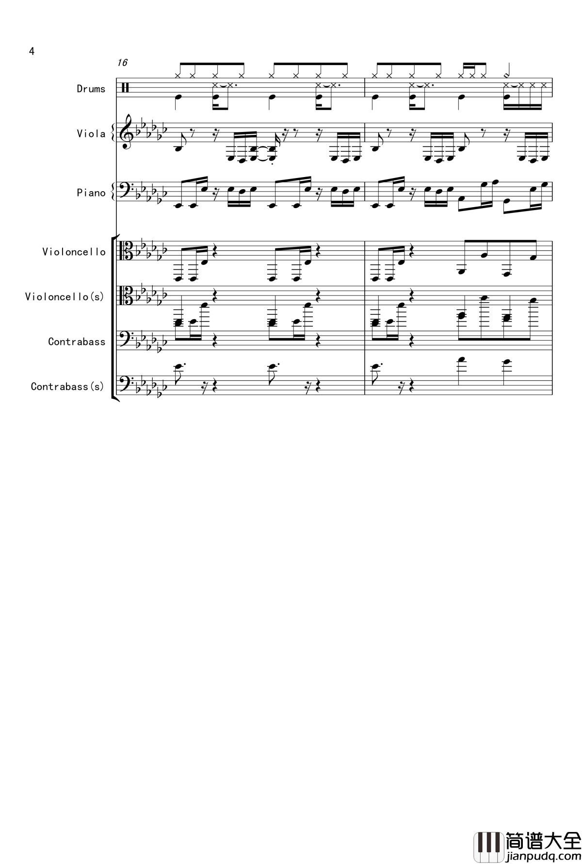 Bad_apple钢琴谱_总谱震撼登场_娜娜X东方_东方project