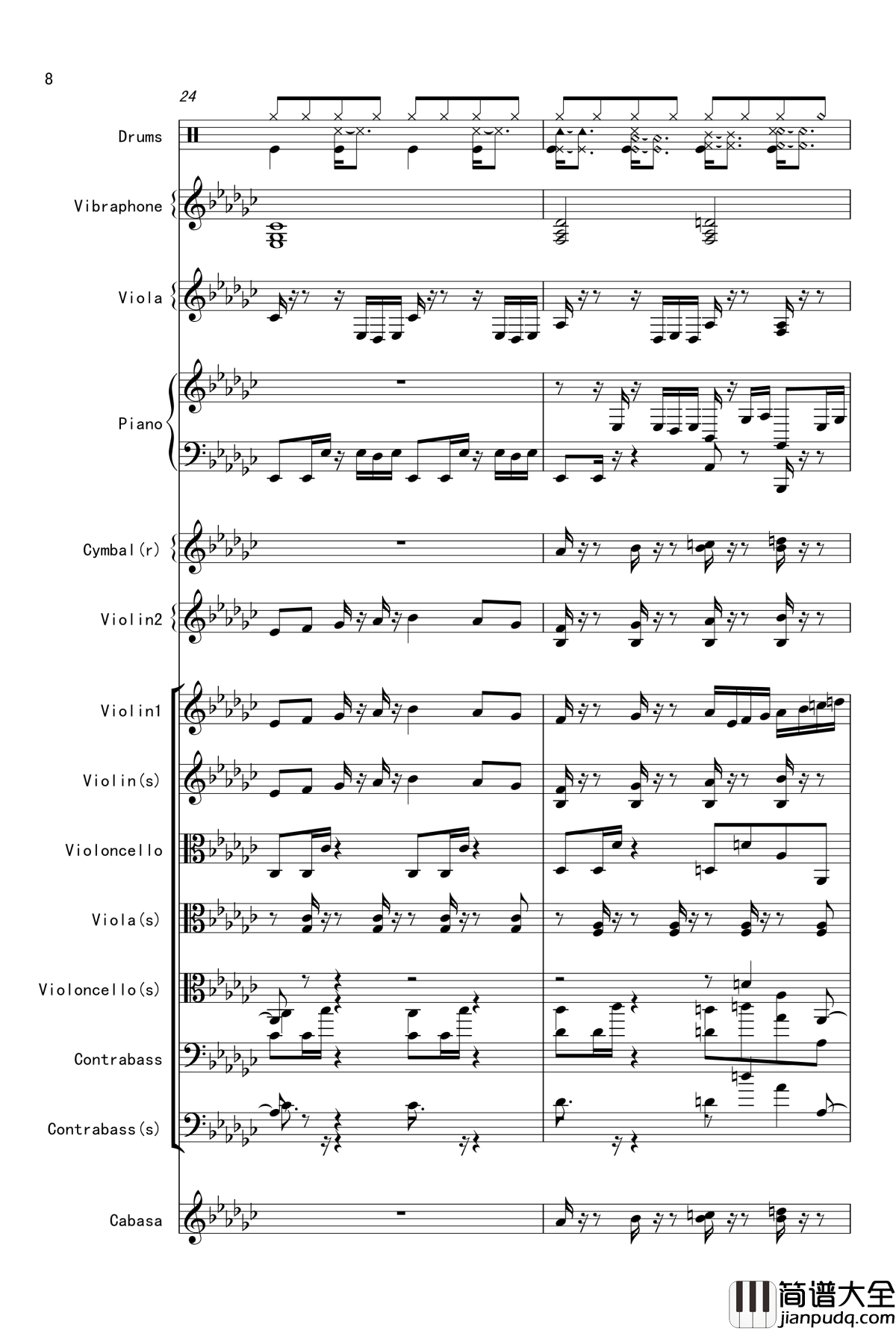 Bad_apple钢琴谱_总谱震撼登场_娜娜X东方_东方project