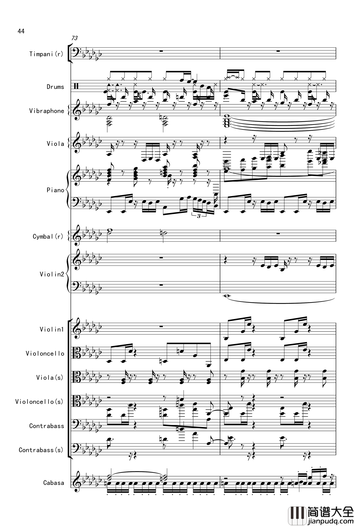 Bad_apple钢琴谱_总谱震撼登场_娜娜X东方_东方project