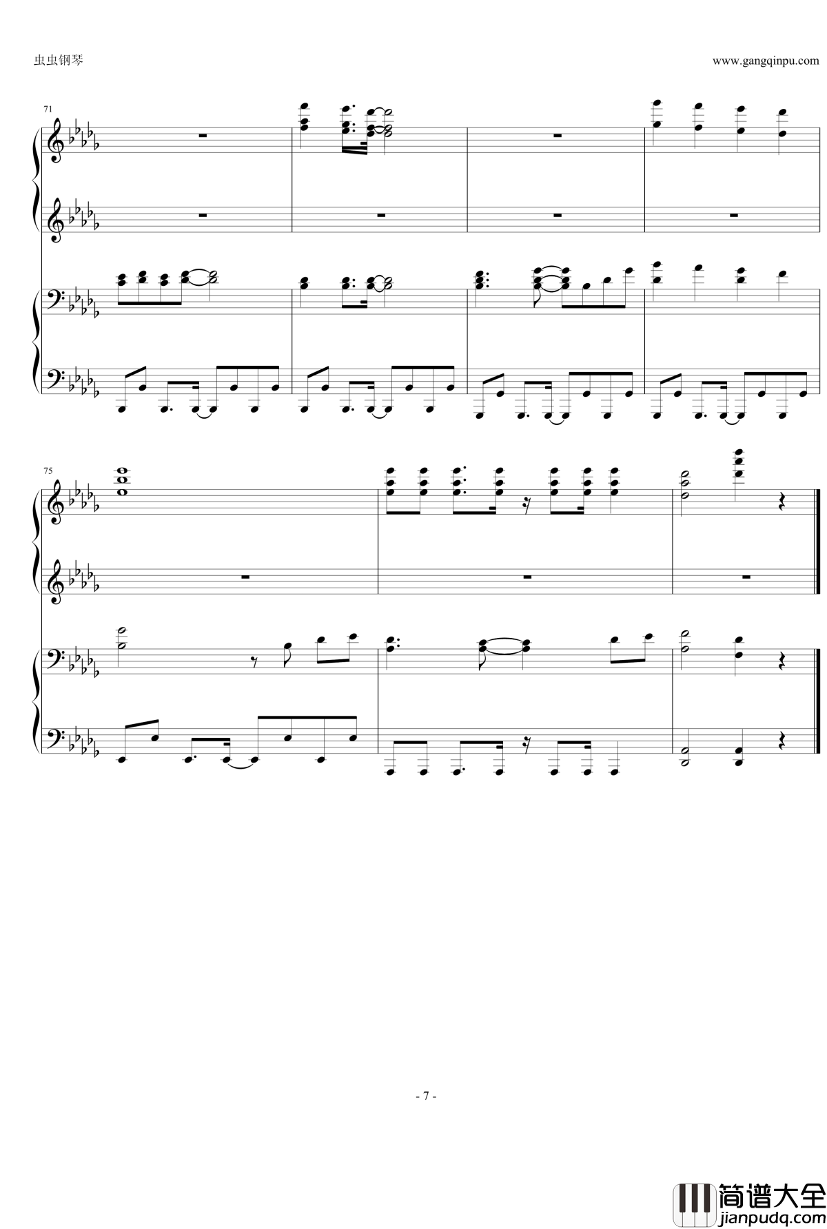 Happiness钢琴谱_嵐_四手联弹_Arashi