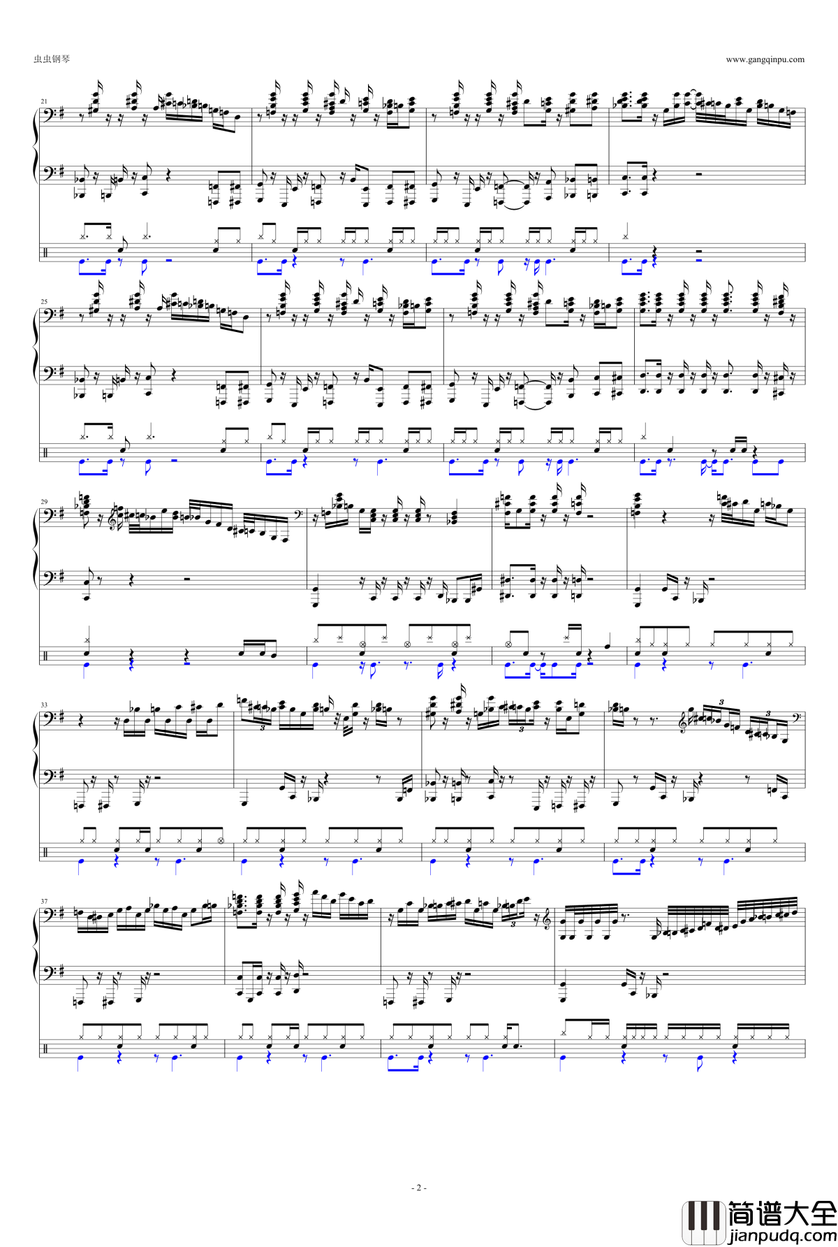 Funk_Groove_in_G钢琴谱_钢琴+鼓_Jonathan_Wilson