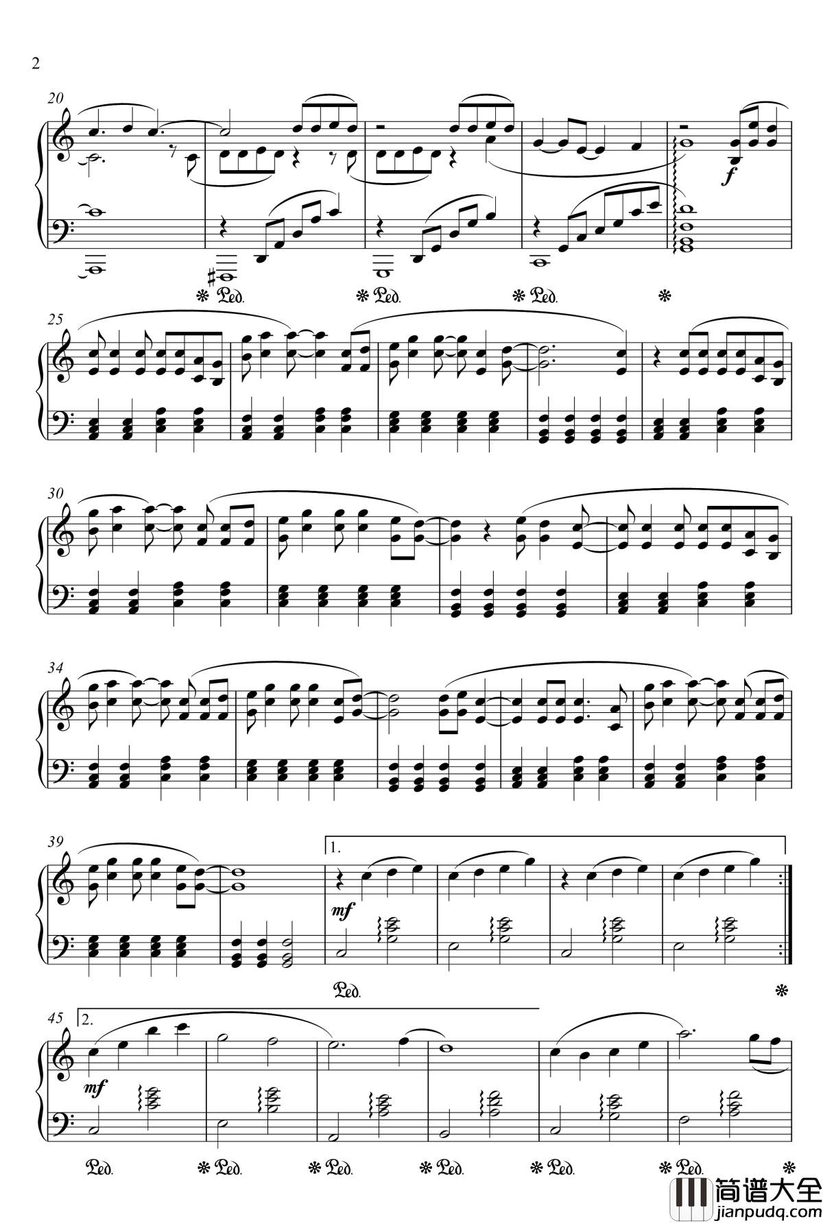 夜空中最亮的星钢琴谱_作废_逃跑计划