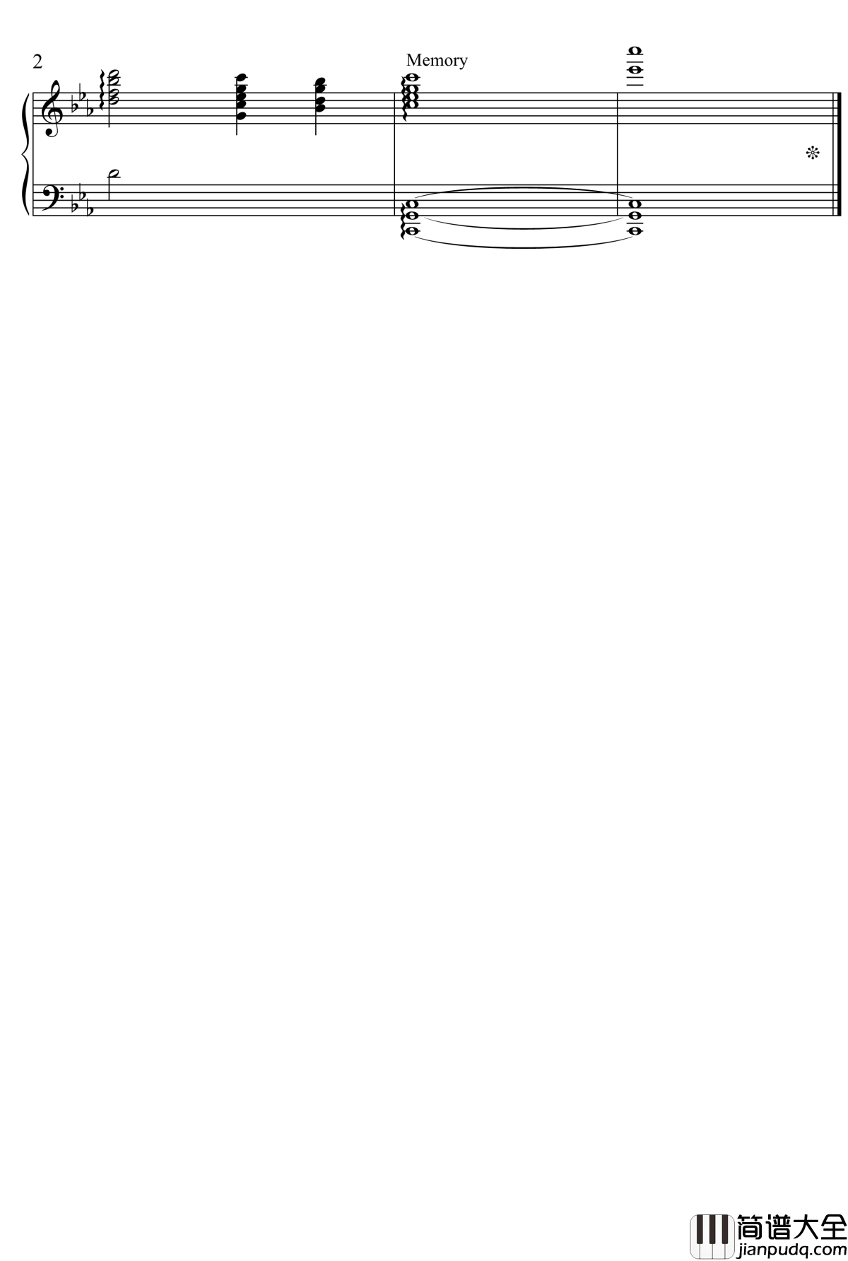 Memories钢琴谱_极黑的布伦希尔特