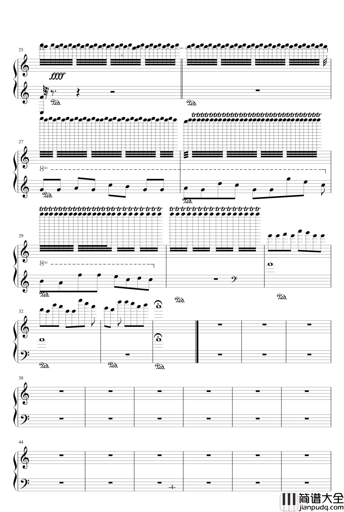 生日快乐歌钢琴谱_炫技版_老涂练习曲1_老涂