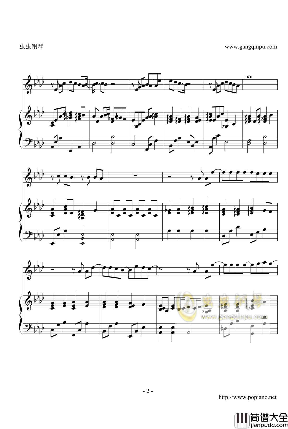 妳好嗎钢琴谱_彈唱_周杰伦