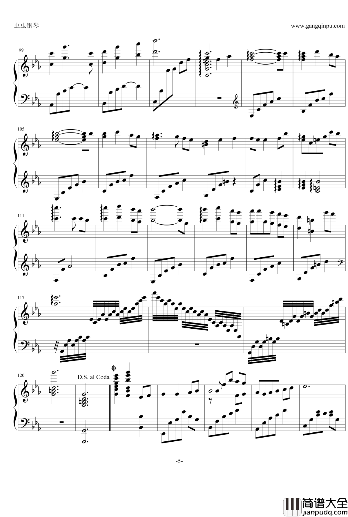 精灵之歌钢琴谱_原声_V.K