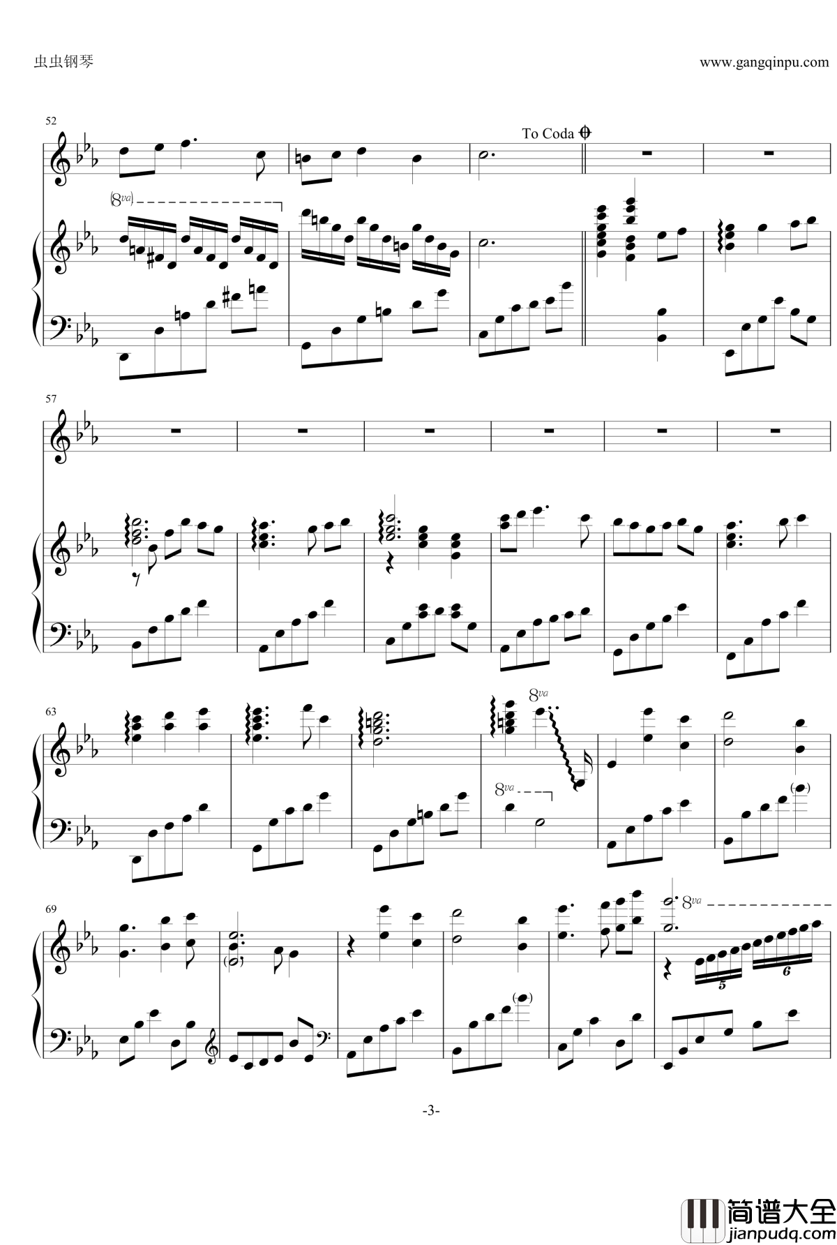 精灵之歌钢琴谱_原声_V.K