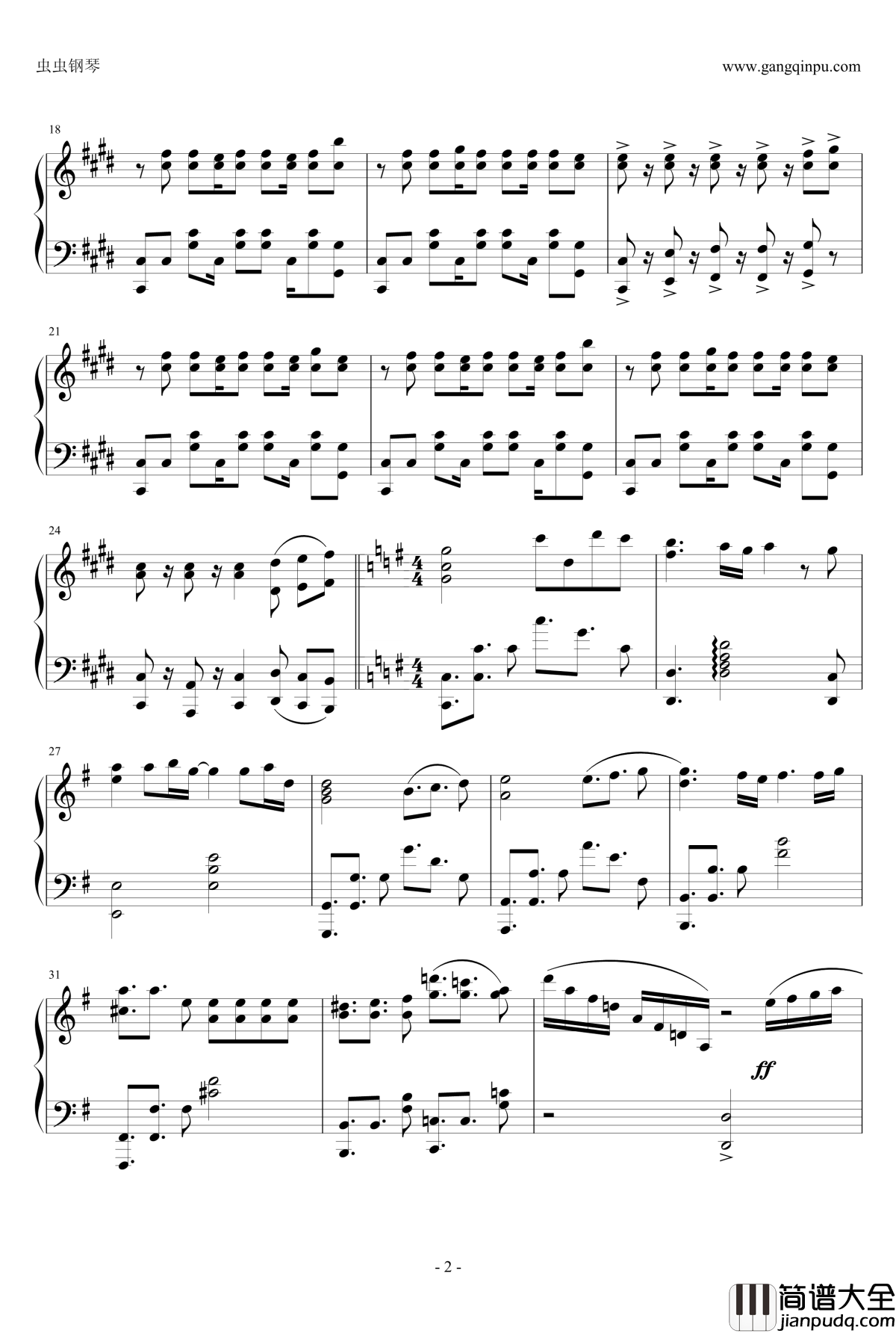 No_Game_No_Life_OP钢琴谱_游戏人生