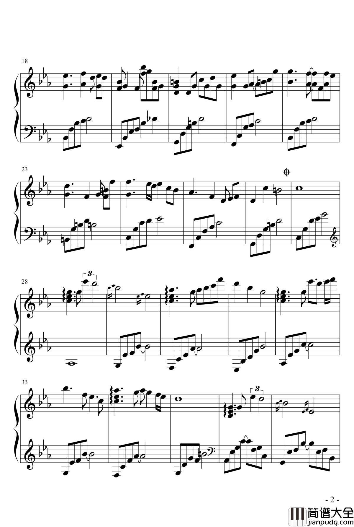 陨落的心钢琴谱_PeterPan_n