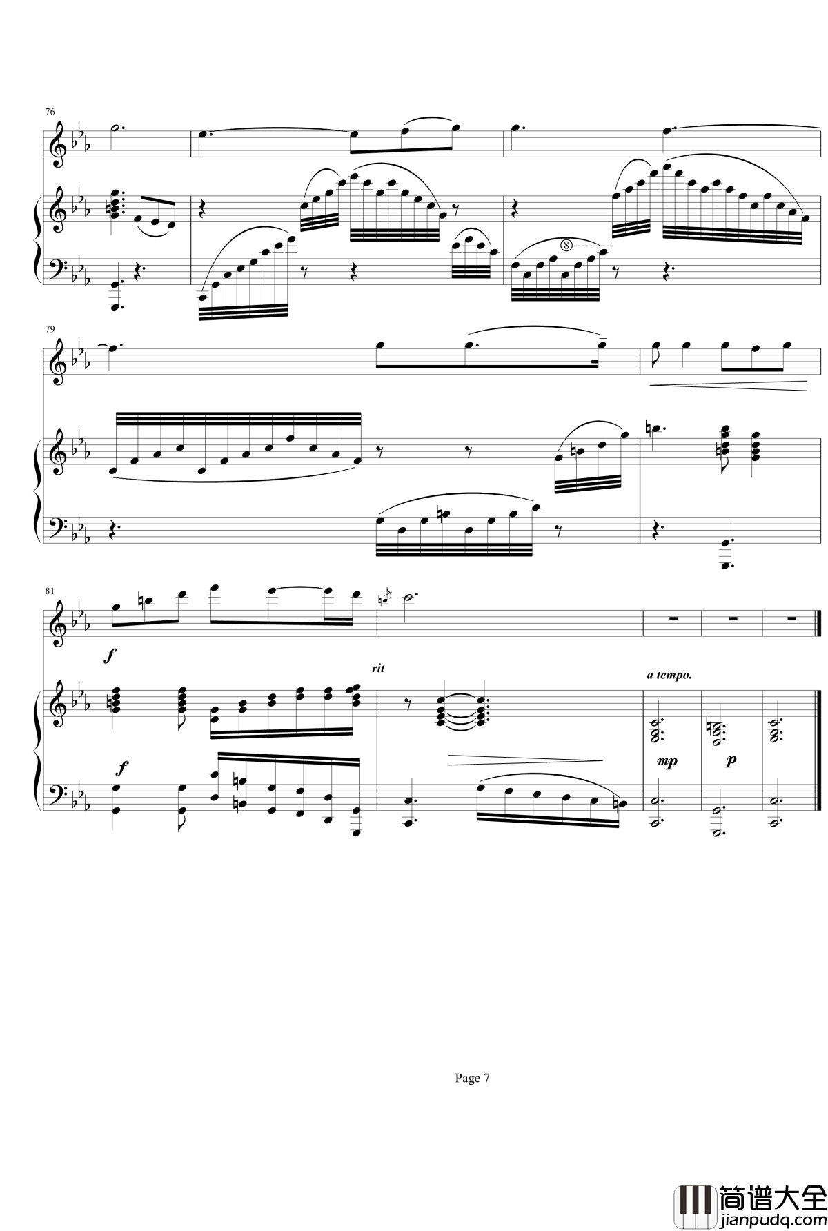 再别康桥钢琴谱_大提琴与钢琴_项道荣