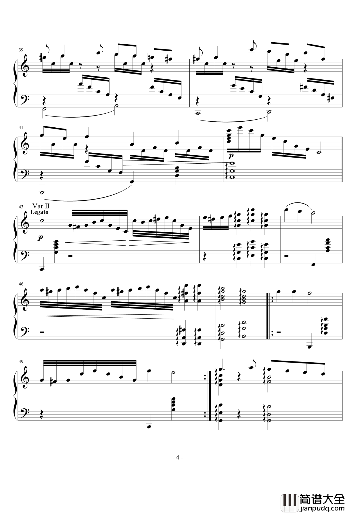 灵动无痕主题变奏曲钢琴谱_nyride