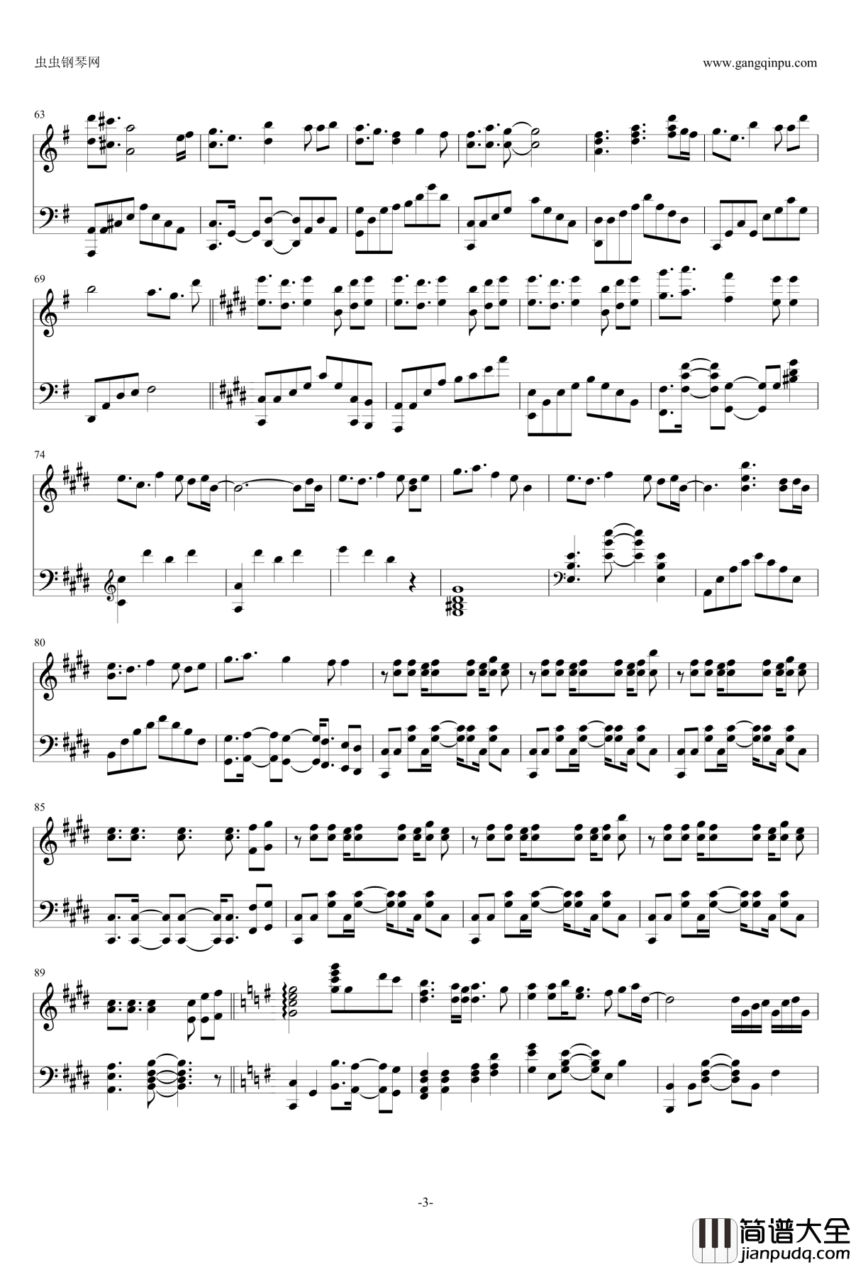 NO_GAME_NO_LIFE_op_游戏人生_钢琴谱