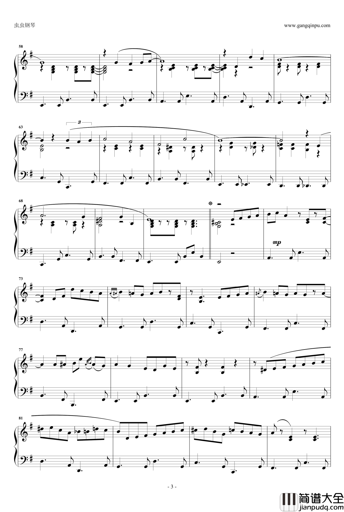 秋叶钢琴谱_Autumn_Leaves_指法_贺乐