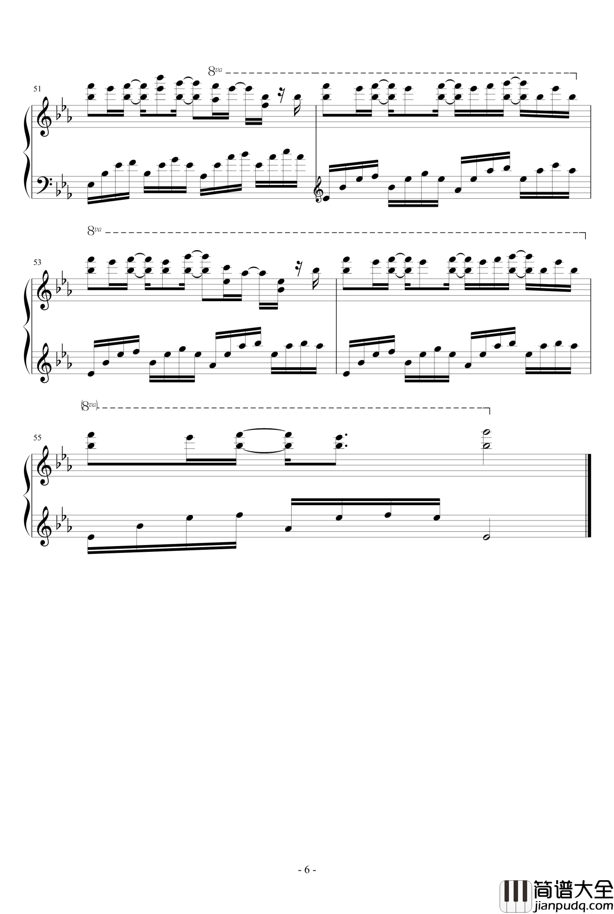 夏至雨后钢琴谱_PeterPan_n