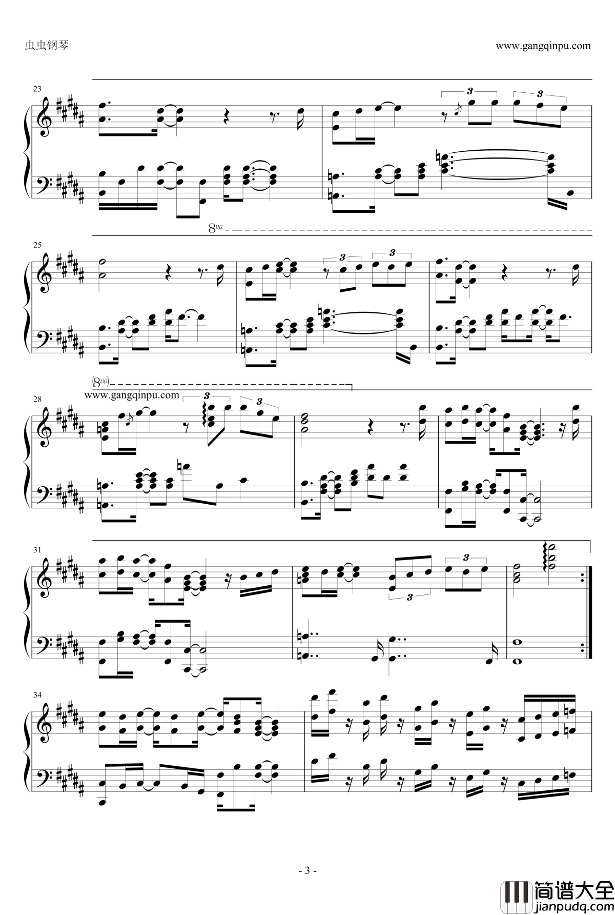 松榈树下的梦境钢琴谱_西村由纪江