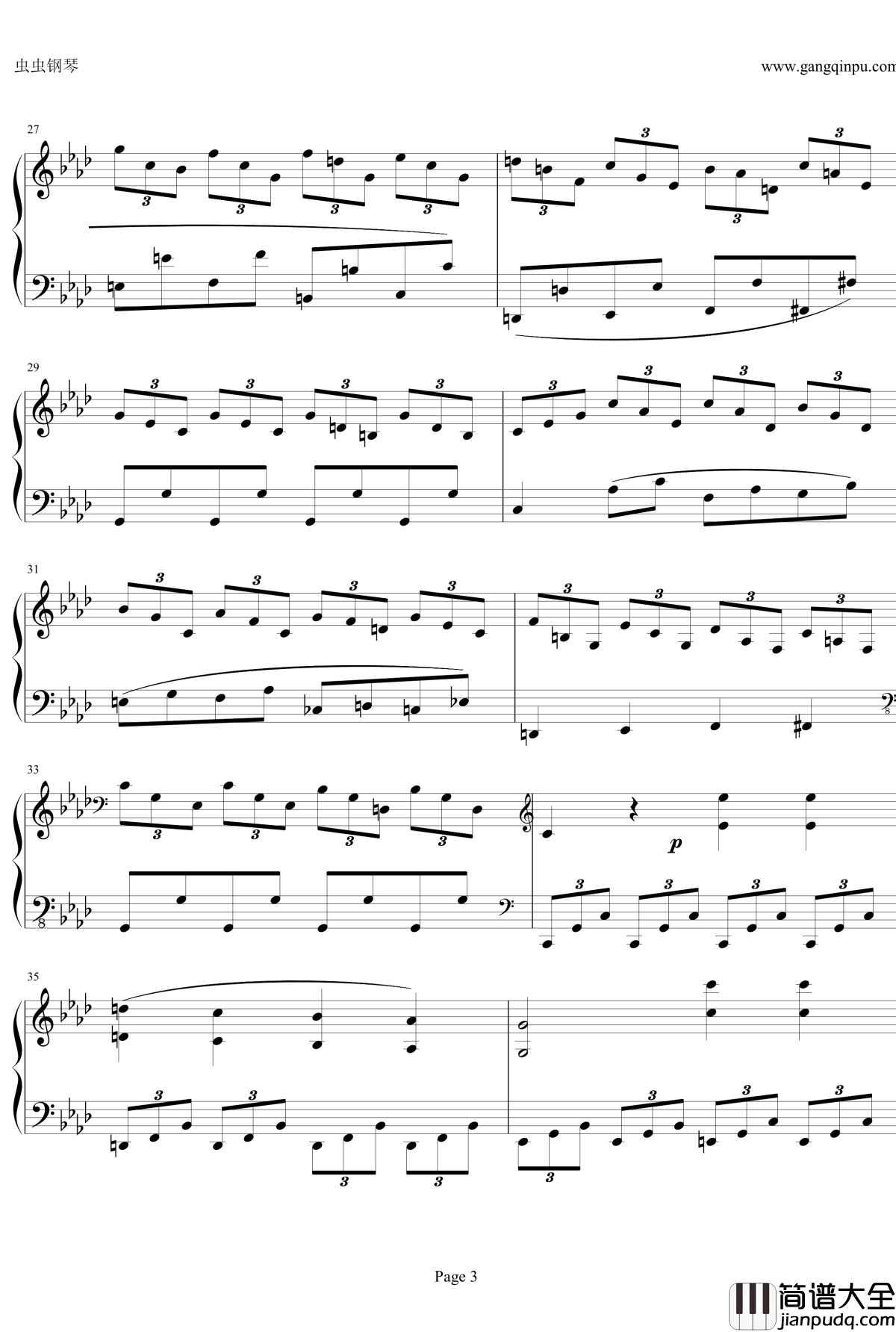 贝多芬第一钢琴奏鸣曲钢琴谱_作品2，第一号_贝多芬_beethoven