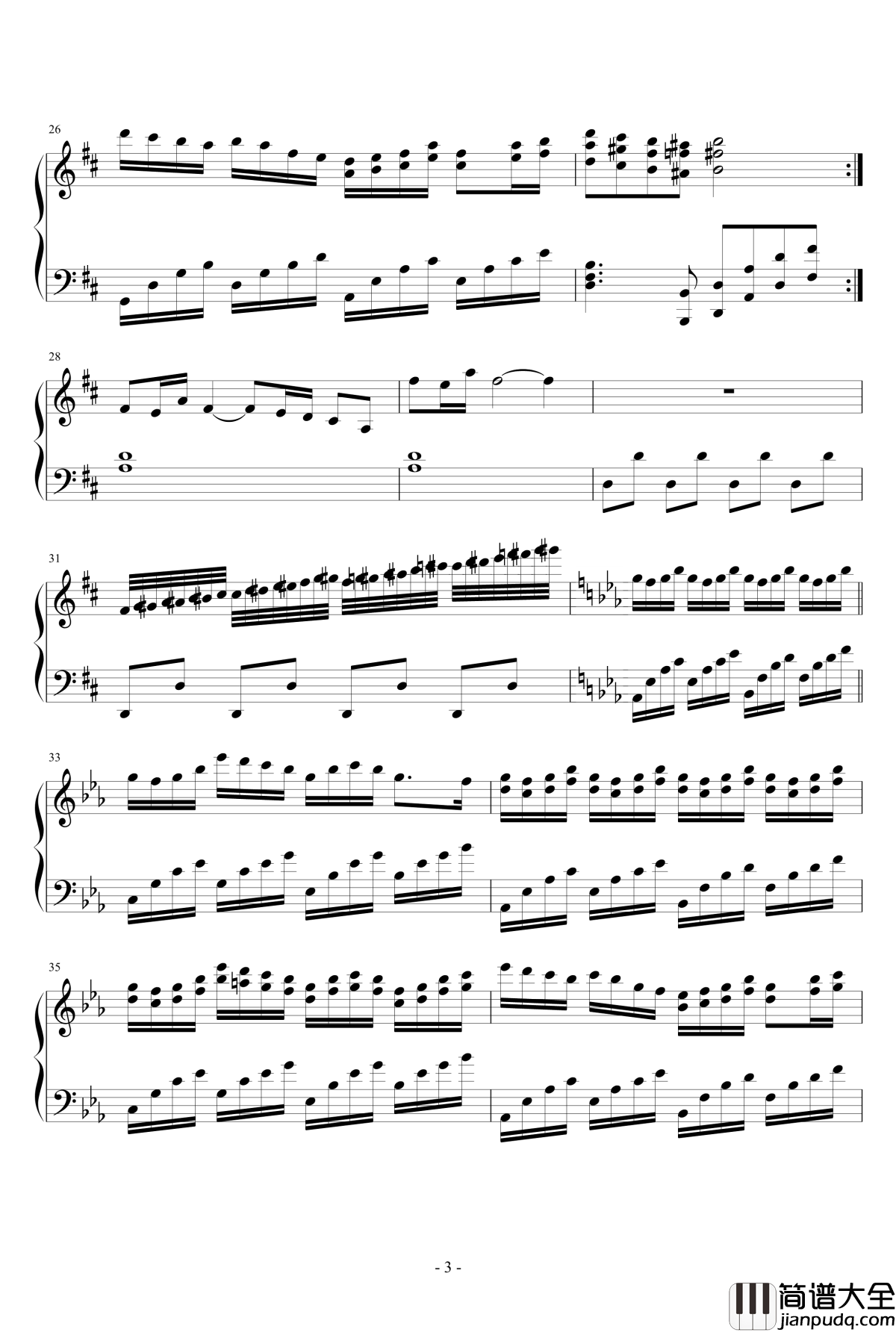 旋风花钢琴谱_嗯嗯啊啊