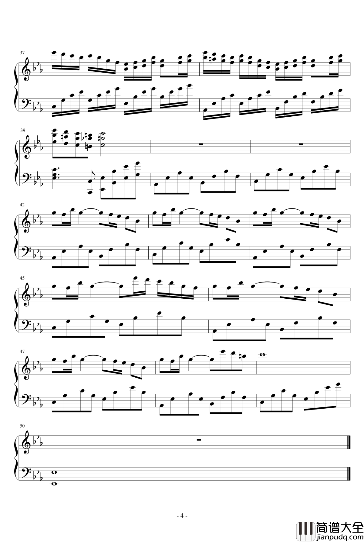 旋风花钢琴谱_嗯嗯啊啊