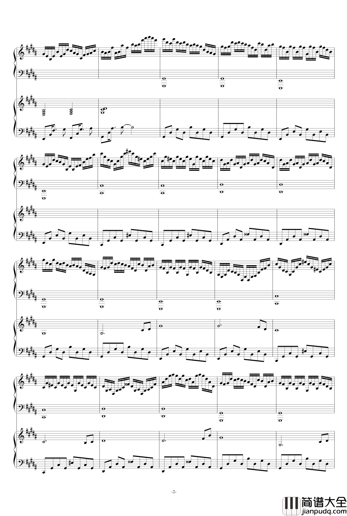 愉快の月光记忆钢琴谱_as2134