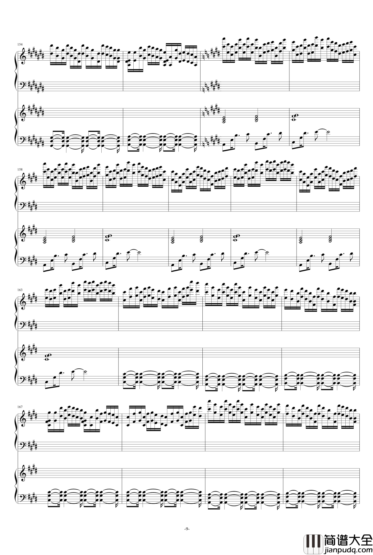 愉快の月光记忆钢琴谱_as2134