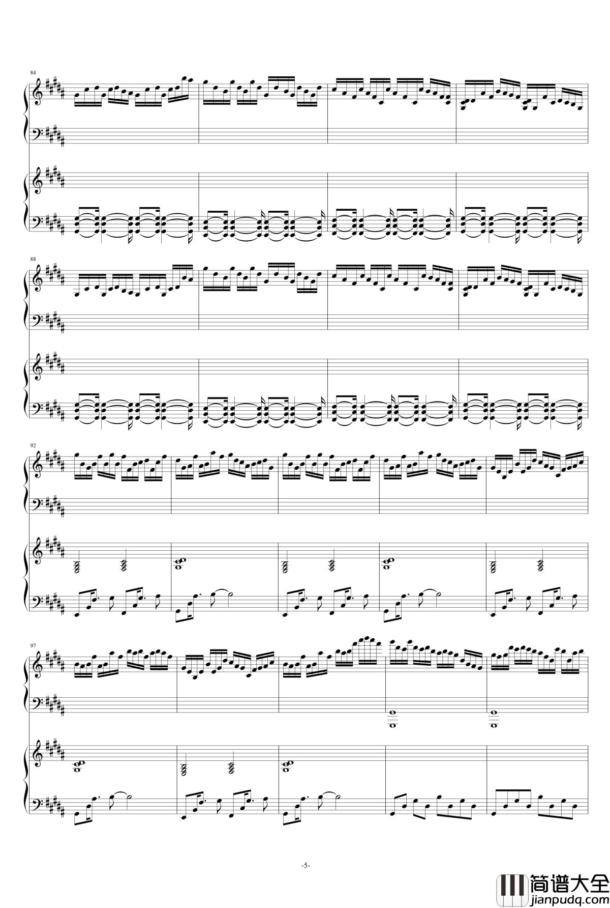 愉快の月光记忆钢琴谱_as2134