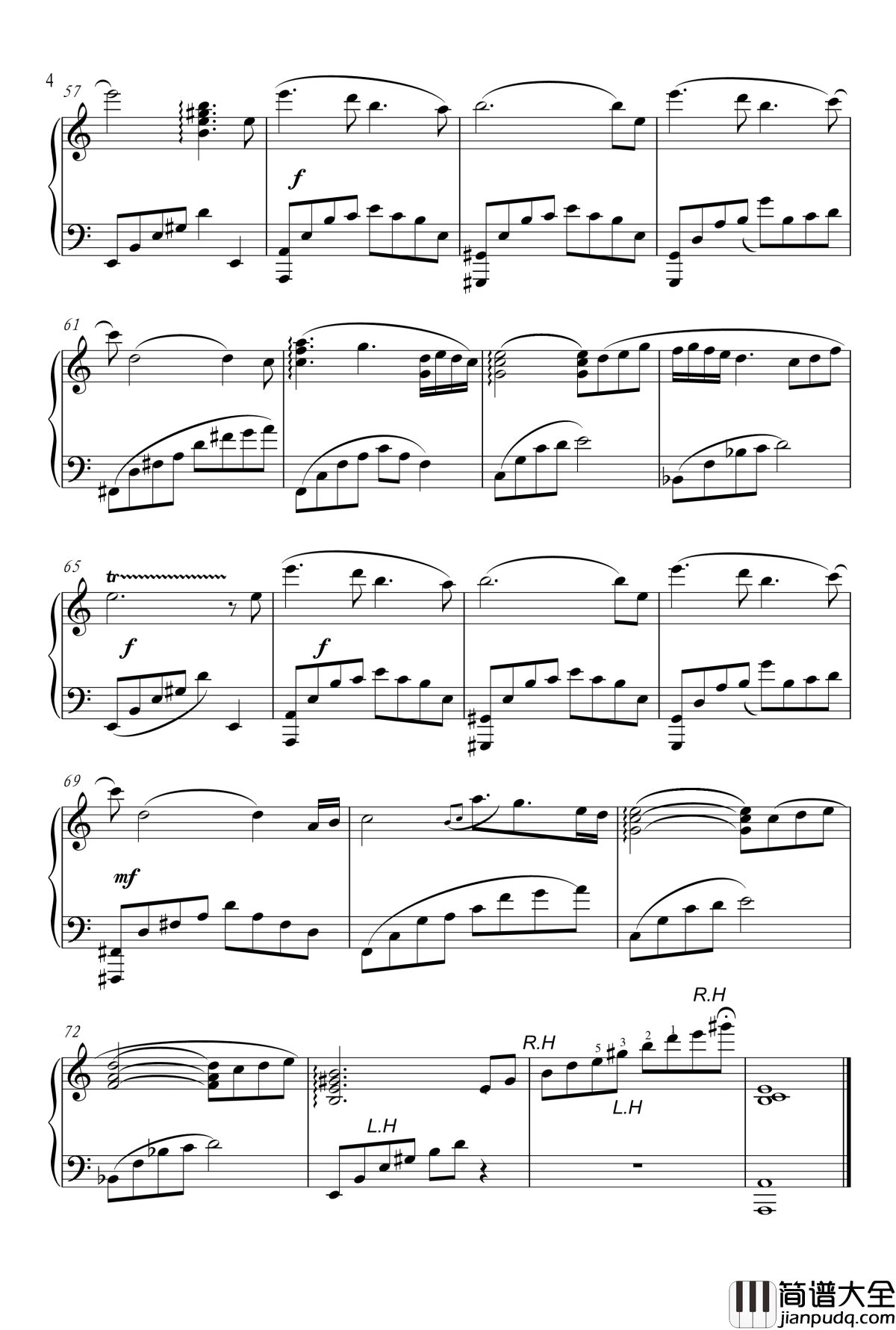 无名的忧伤钢琴谱_曾帅