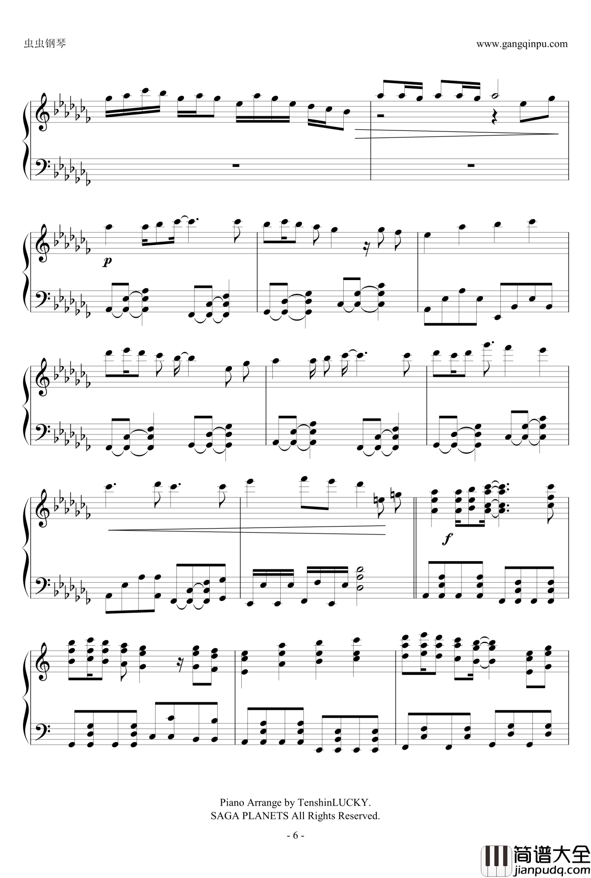 Hesitation_Snow钢琴谱_Fripside